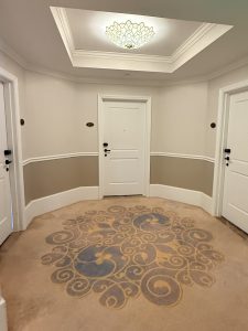 Tower Studio room doors along the hallway at Disney's Riviera Resort